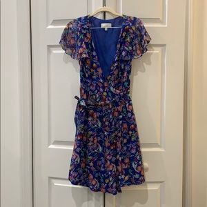 Anthropologie barely used floral wrap dress size 8